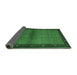 Sideview of Abstract Emerald Green Contemporary Rug, con1548emgrn