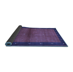 Sideview of Abstract Blue Contemporary Rug, con1548blu