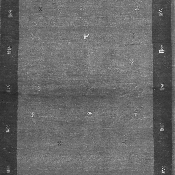 Serging Thickness of Machine Washable Abstract Gray Contemporary Rug, wshcon1548gry