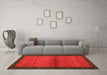 Machine Washable Abstract Orange Contemporary Area Rugs in a Living Room, wshcon1548org