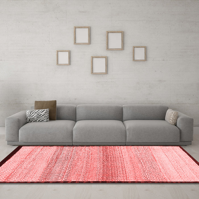 Modern Red Washable Rugs