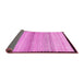 Sideview of Solid Pink Modern Rug, con1549pnk