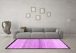 Machine Washable Solid Purple Modern Area Rugs in a Living Room, wshcon1549pur