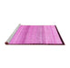 Sideview of Machine Washable Solid Pink Modern Rug, wshcon1549pnk