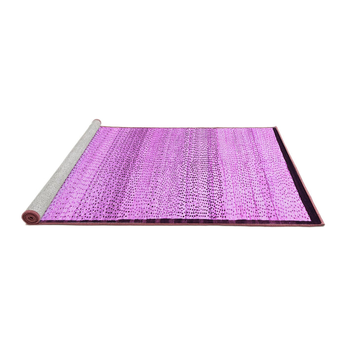 Sideview of Machine Washable Solid Purple Modern Area Rugs, wshcon1549pur