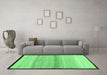 Machine Washable Solid Emerald Green Modern Area Rugs in a Living Room,, wshcon1549emgrn