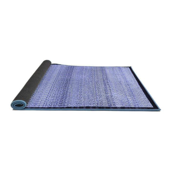 Sideview of Solid Blue Modern Rug, con1549blu