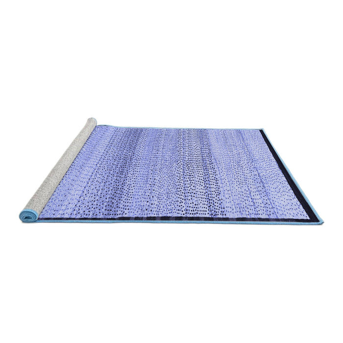 Sideview of Machine Washable Solid Blue Modern Rug, wshcon1549blu