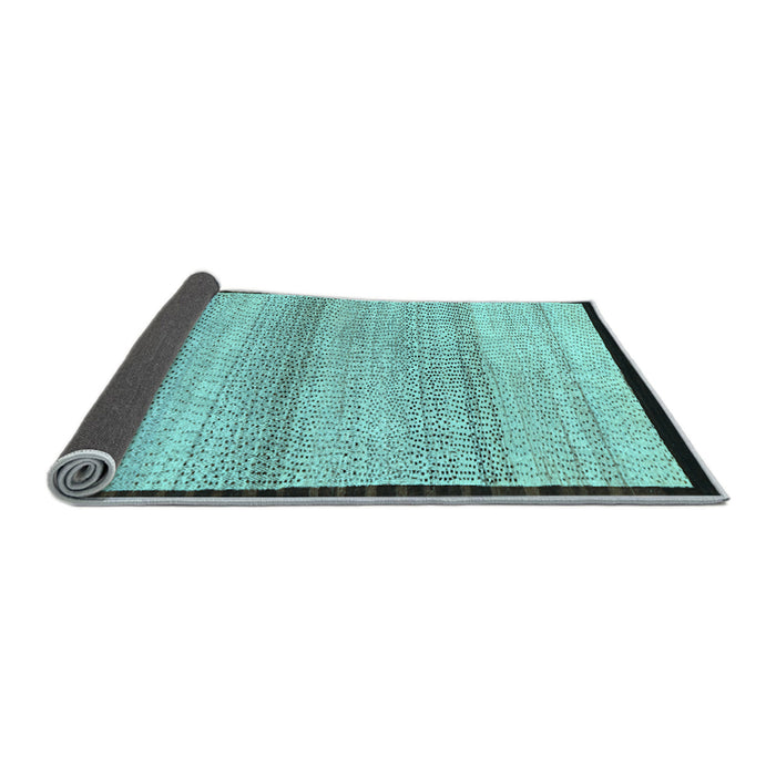 Sideview of Solid Light Blue Modern Rug, con1549lblu