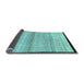 Sideview of Solid Light Blue Modern Rug, con1549lblu