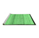 Sideview of Machine Washable Solid Emerald Green Modern Area Rugs, wshcon1549emgrn