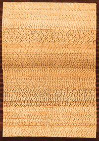 Solid Orange Modern Rug, con1549org