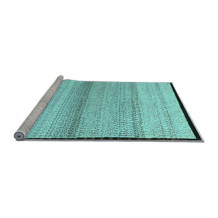 Sideview of Machine Washable Solid Light Blue Modern Rug, wshcon1549lblu
