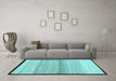 Machine Washable Solid Light Blue Modern Rug in a Living Room, wshcon1549lblu