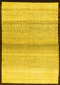 Solid Yellow Modern Rug, con1549yw