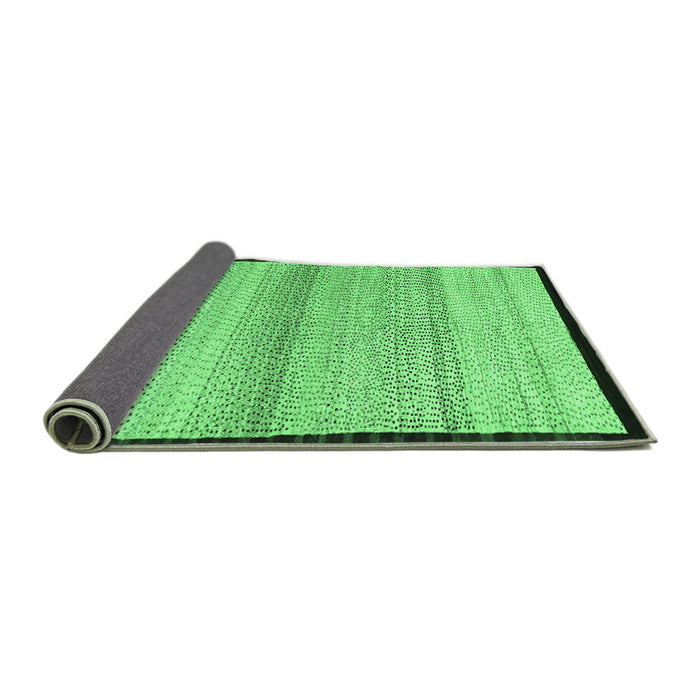 Sideview of Solid Emerald Green Modern Rug, con1549emgrn