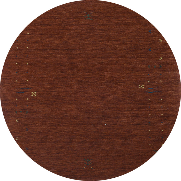 Round Abstract Light Blue Contemporary Rug, con154lblu