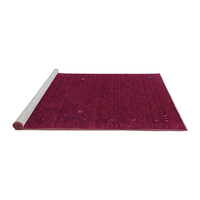 Sideview of Machine Washable Abstract Purple Contemporary Area Rugs, wshcon154pur