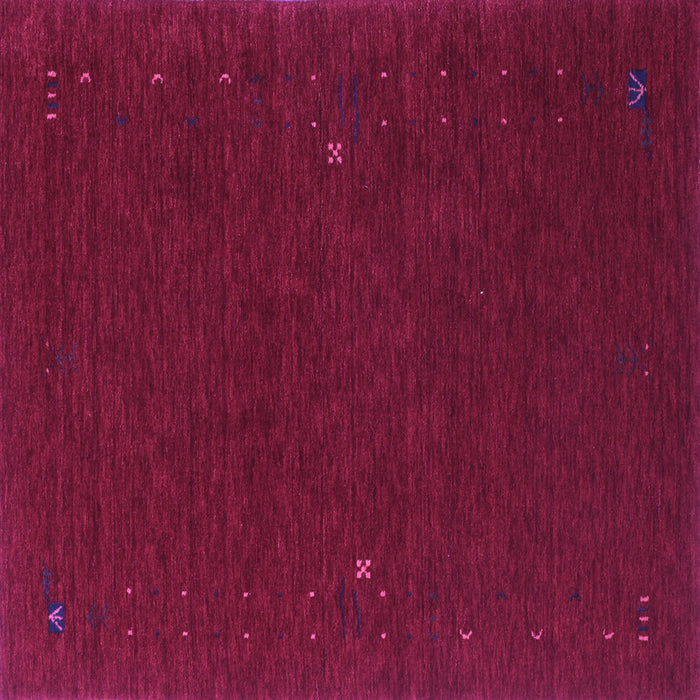 Square Machine Washable Abstract Purple Contemporary Area Rugs, wshcon154pur