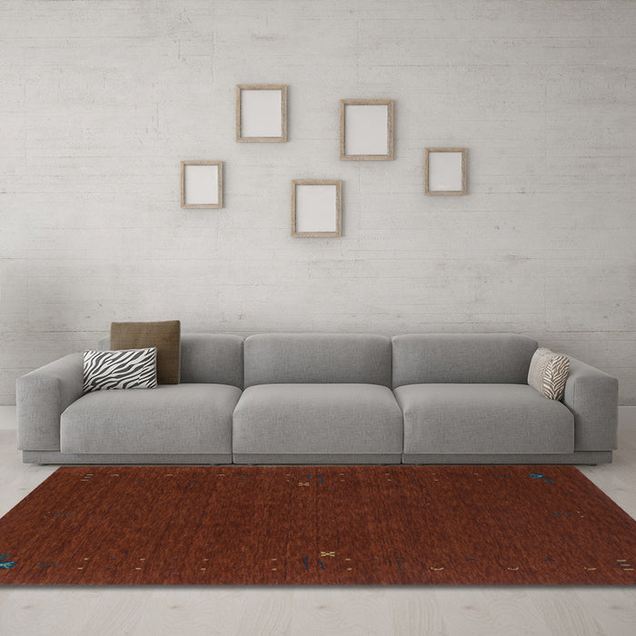 Machine Washable Abstract Light Blue Contemporary Rug in a Living Room, wshcon154lblu