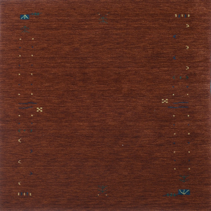 Square Abstract Light Blue Contemporary Rug, con154lblu