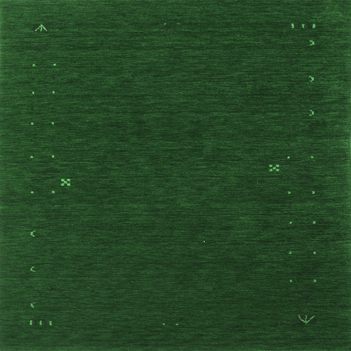 Square Abstract Emerald Green Contemporary Rug, con154emgrn