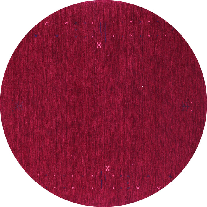 Round Machine Washable Abstract Pink Contemporary Rug, wshcon154pnk