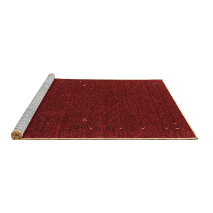 Sideview of Machine Washable Abstract Brown Contemporary Rug, wshcon154brn