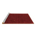 Sideview of Machine Washable Abstract Brown Contemporary Rug, wshcon154brn