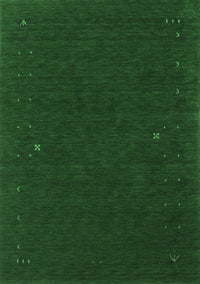 Abstract Emerald Green Contemporary Rug, con154emgrn