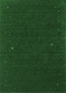 Abstract Emerald Green Contemporary Rug, con154emgrn