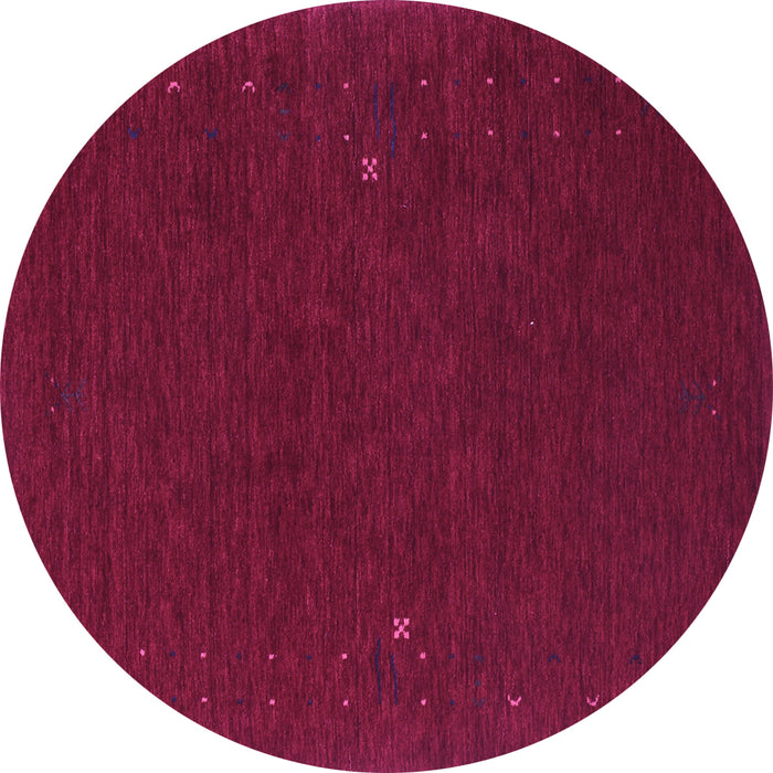 Round Machine Washable Abstract Purple Contemporary Area Rugs, wshcon154pur
