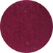 Round Machine Washable Abstract Purple Contemporary Area Rugs, wshcon154pur