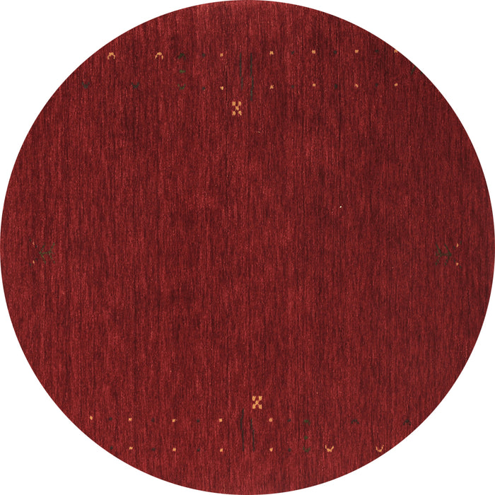 Round Abstract Brown Contemporary Rug, con154brn