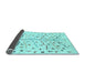 Sideview of Solid Light Blue Modern Rug, con1550lblu