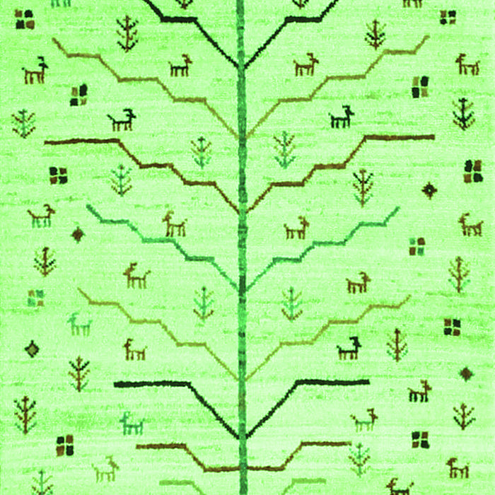 Solid Green Modern Rug, con1550grn