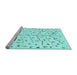 Sideview of Machine Washable Solid Light Blue Modern Rug, wshcon1550lblu