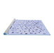 Sideview of Machine Washable Solid Blue Modern Rug, wshcon1550blu