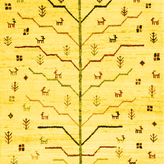 Solid Yellow Modern Rug, con1550yw