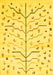 Machine Washable Solid Yellow Modern Rug, wshcon1550yw