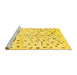 Sideview of Machine Washable Solid Yellow Modern Rug, wshcon1550yw