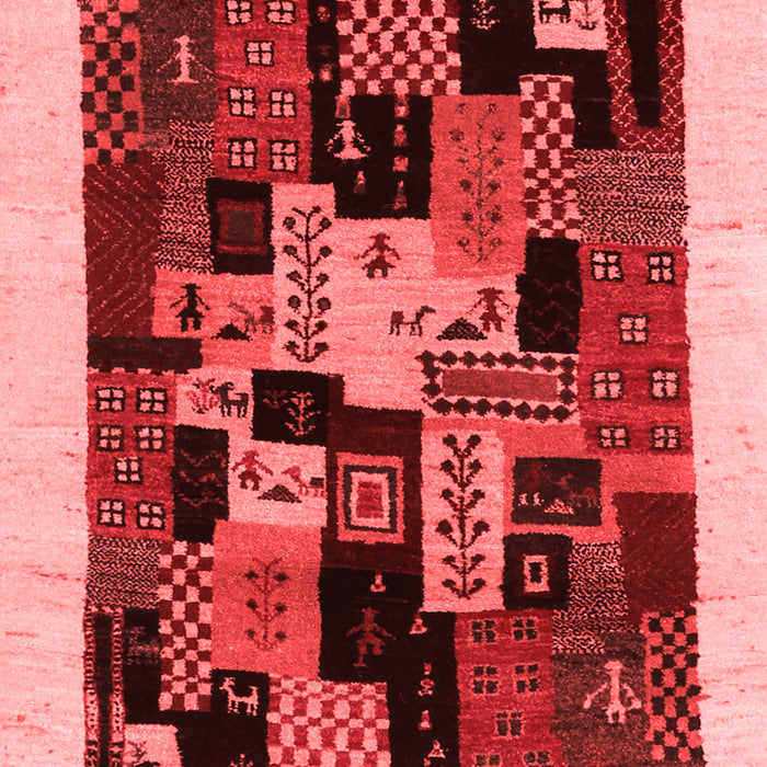 Abstract Red Contemporary Area Rugs