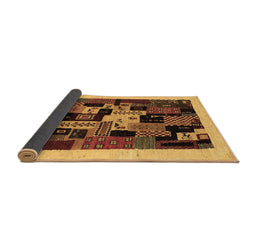 Sideview of Abstract Brown Contemporary Rug, con1551brn