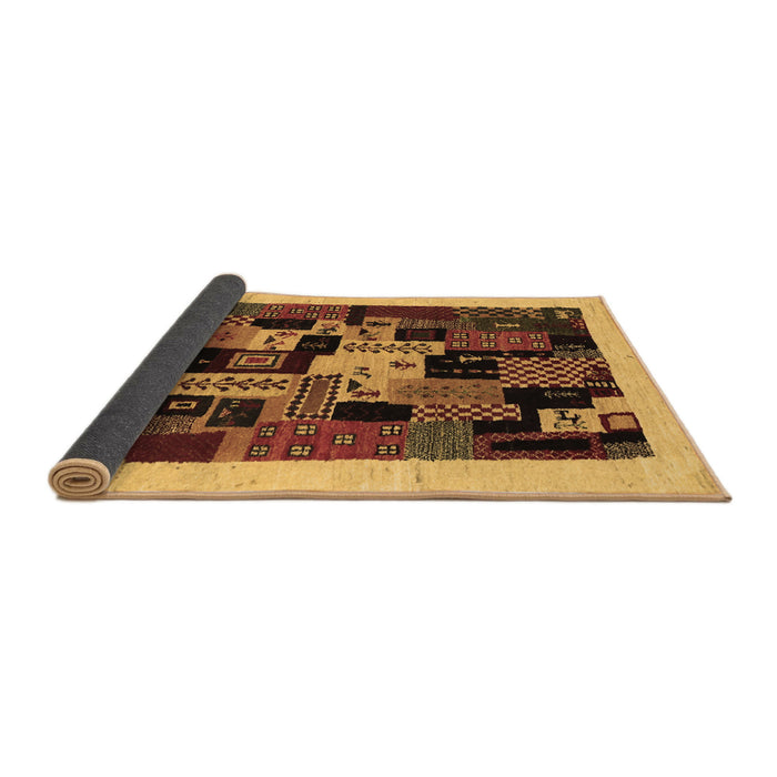 Sideview of Abstract Brown Contemporary Rug, con1551brn