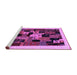 Sideview of Machine Washable Abstract Purple Contemporary Area Rugs, wshcon1551pur