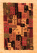 Abstract Orange Contemporary Rug, con1551org