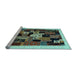 Sideview of Machine Washable Abstract Light Blue Contemporary Rug, wshcon1551lblu