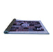 Sideview of Abstract Blue Contemporary Rug, con1551blu