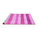 Sideview of Machine Washable Solid Pink Modern Rug, wshcon1552pnk