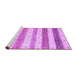 Sideview of Machine Washable Solid Purple Modern Area Rugs, wshcon1552pur